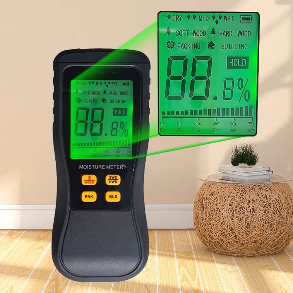 Portable HY16C Non Needle Moisture Analyzer for Wood and Building Materials with High Frequency Sensing Technology