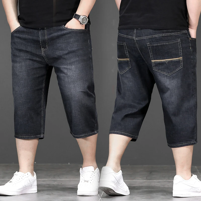 Oversized 44 46 48 Summer Denim Shorts For Men Loose High Quality Plus Size Denim Short Jeans Brand Daily Classic Pants Male