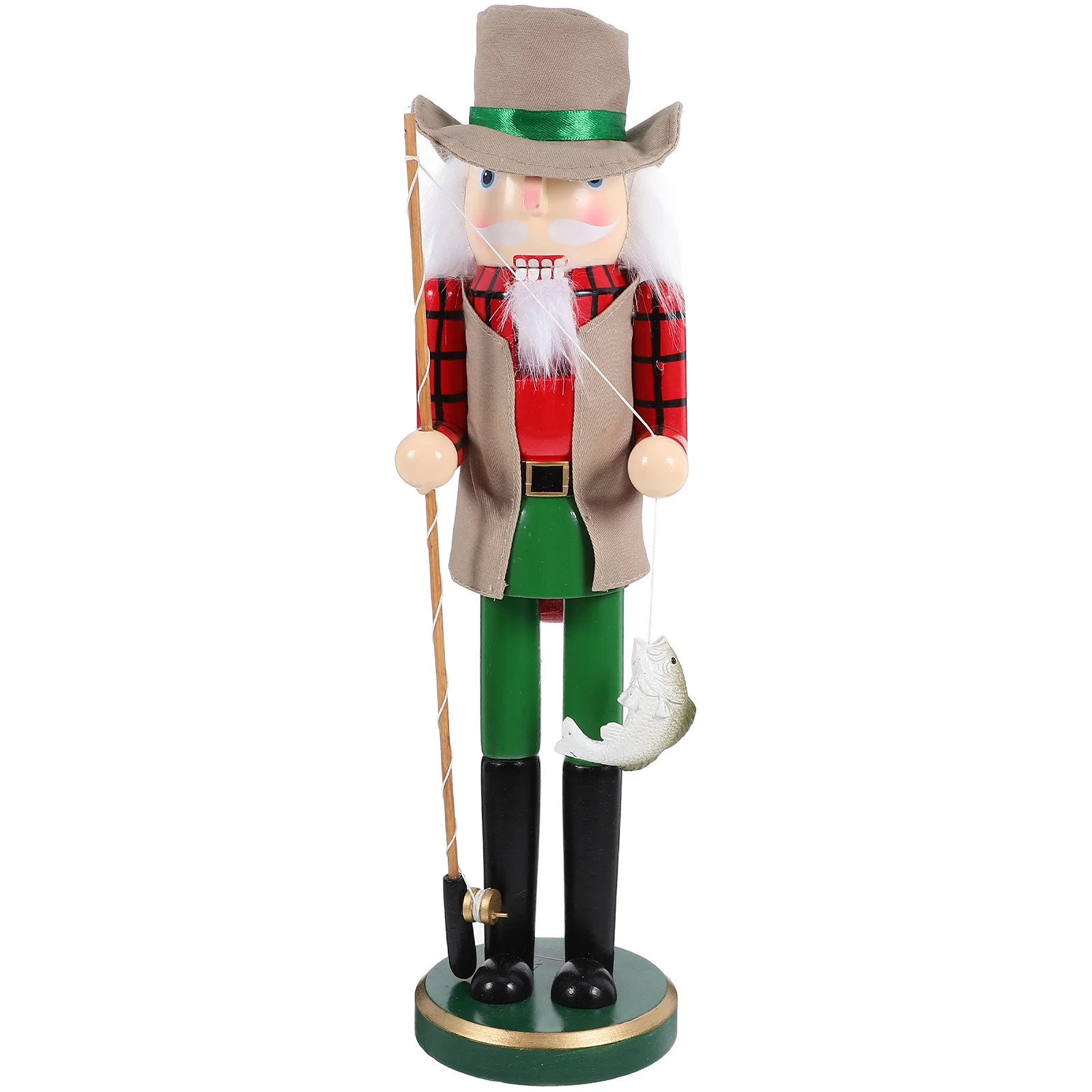 

Christmas Wood Nutcracker Craft Decoration Festive Home Ornament for Table Mantel Window Sill Holiday Display Unique Xmas Decor