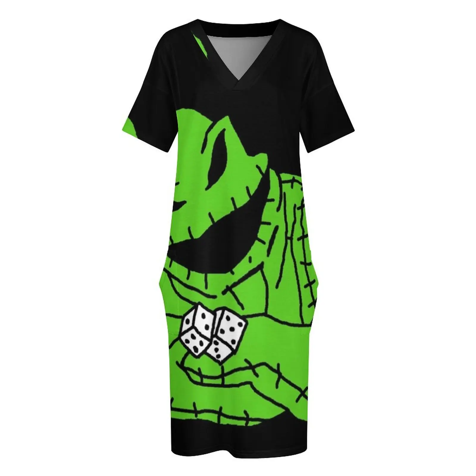 the oogie boogie man Loose Pocket Dress sexy short dresses daring party dress women elegant luxury