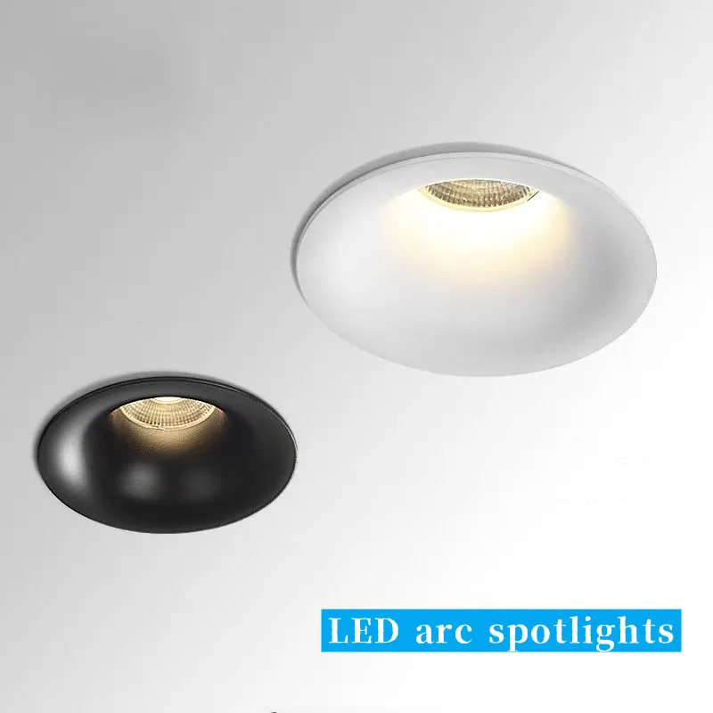 

LED arc spotlights anti-glare COB downlights living room ceiling light spot/Dimmable 7W9W12W15W 110V/220V hotel villa lighting