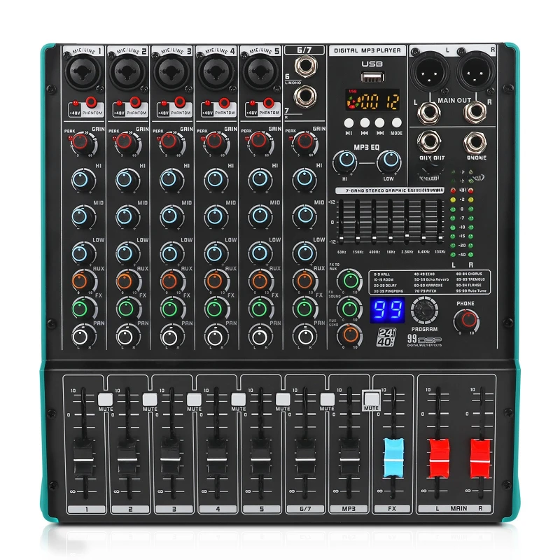 

Private model custom TS series analog sound console mixer 99 kinds of DSP effects USB Bluetooth