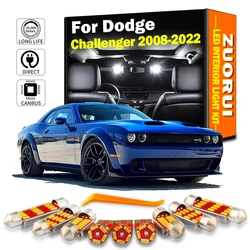 ZUORUI 13Pcs LED Interior Map Dome Vanity Mirror Light Kit For Dodge Challenger 2008-2016 2017 2018 2019 2020 2021 2022 Canbus