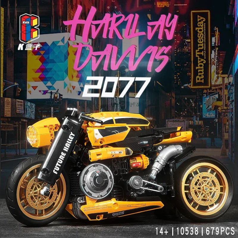 Blocchi tecnici per motociclette Set modello MOC MOC MOC assemblare mattoni STEM giocattoli per bambini Ragazzi compleanno Natale regalo di Halloween