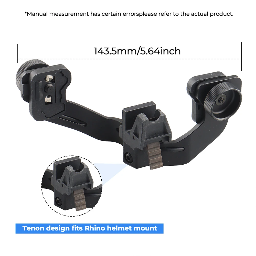 

New PVS-14 NVG Dual Headmount Adapter nylon+Aluminum Lightweight and sturdy design Black Nvg Mounts fits for PVS-14 HS24-0285