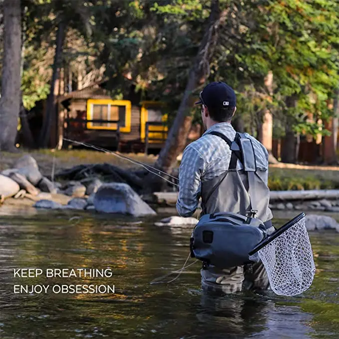 سراويل صيد السمك للرجال مكونة من ثلاث طبقات مقاومة للماء وقابلة للتنفس مع جوارب من البوليستر PM10 #4