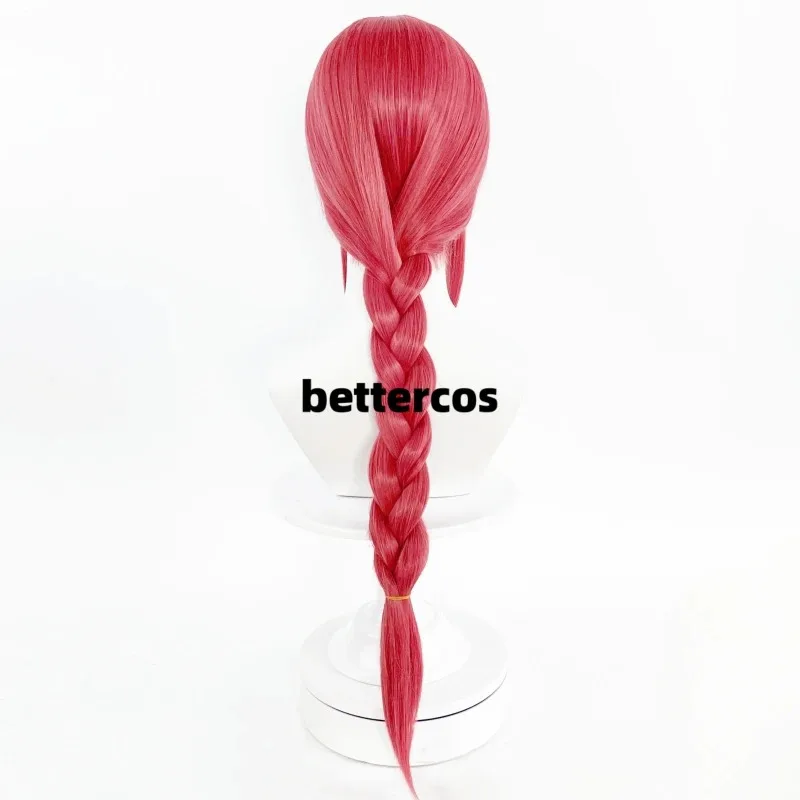 Disponibile Anime lungo rosso intrecciato da donna resistente al calore capelli sintetici parrucche Makima cosplay + cuffia per parrucca A; 56G;VU,;'89L;