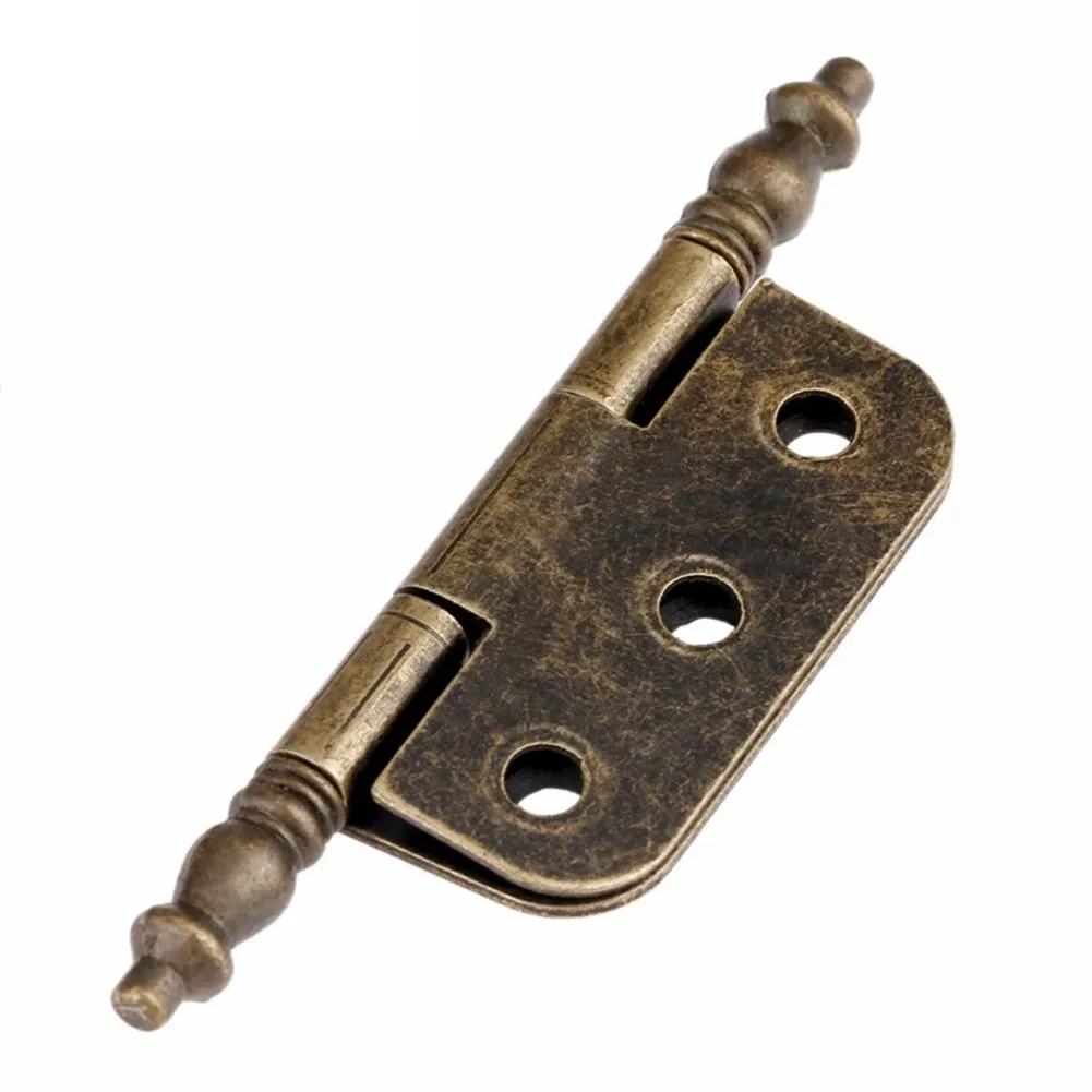 Antique Bronze Crown Hinges 6 Holes Jewelry  Box Decorative Cabinet Hinge 6-pole Flat Hinge Box Packaging Hinge Buckle