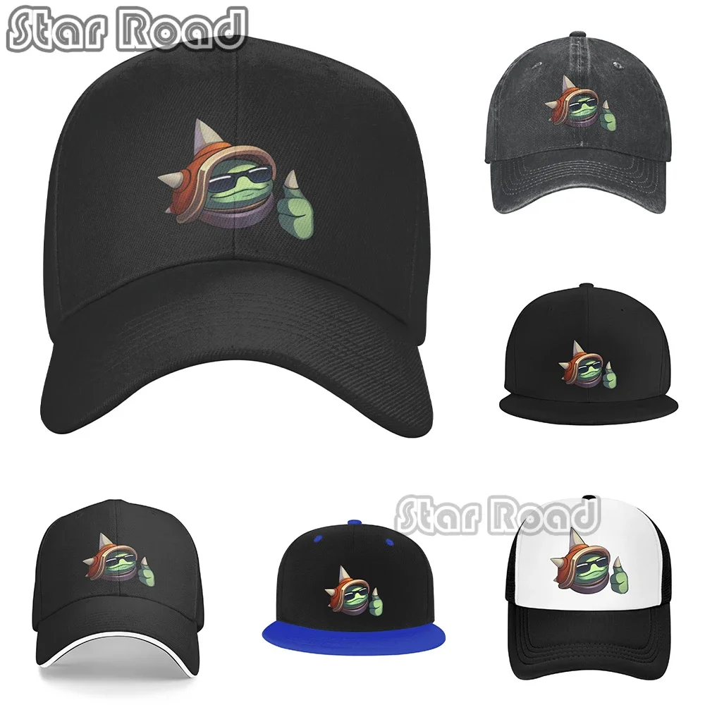 

2023 New Classic Denim Rammus Ok League of Legends LOL Baseball Cap Men Women Spring Autumn Sun Hats Kawaii Cap