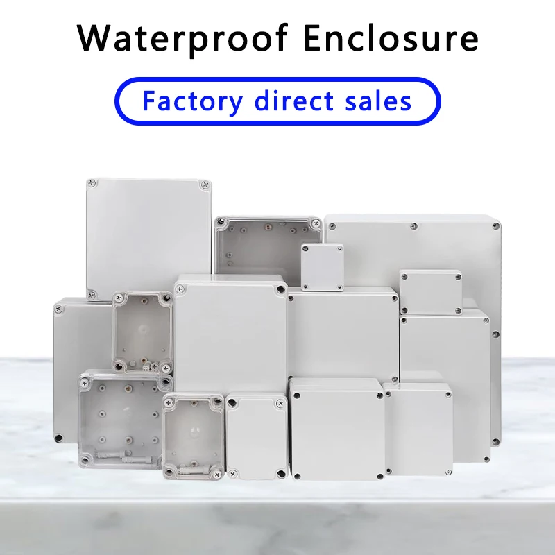 

IP67 Gray/Transparent Cover Outdoor Waterproof Junction Box ABS Plastic Enclosure Screw Cable Sealed Cases for Electronics