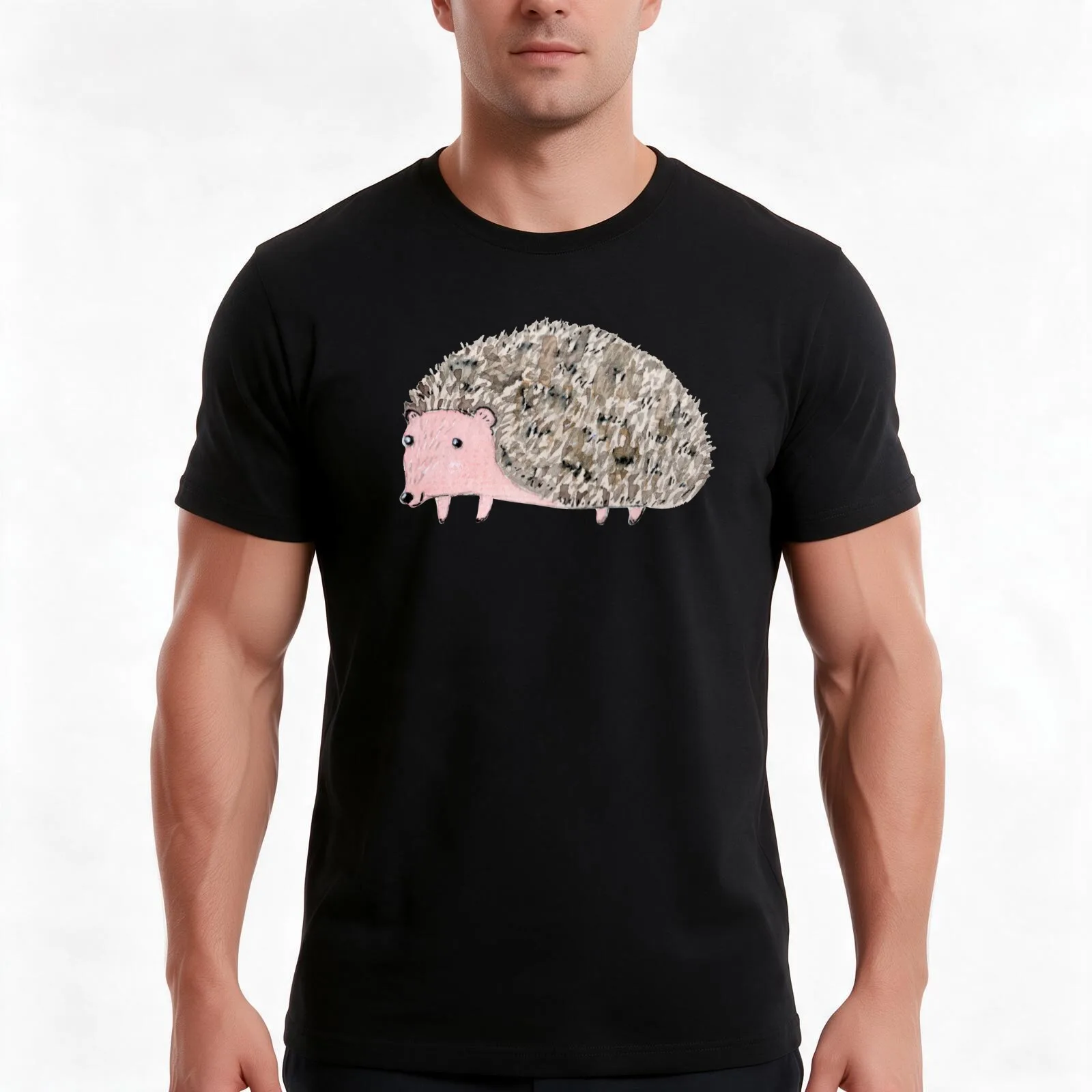 Anime Porcupine Creations: Cute and Captivating Designs T-Shirt, Summer Casual Cotton Tee, Oversized Streetwear Tops