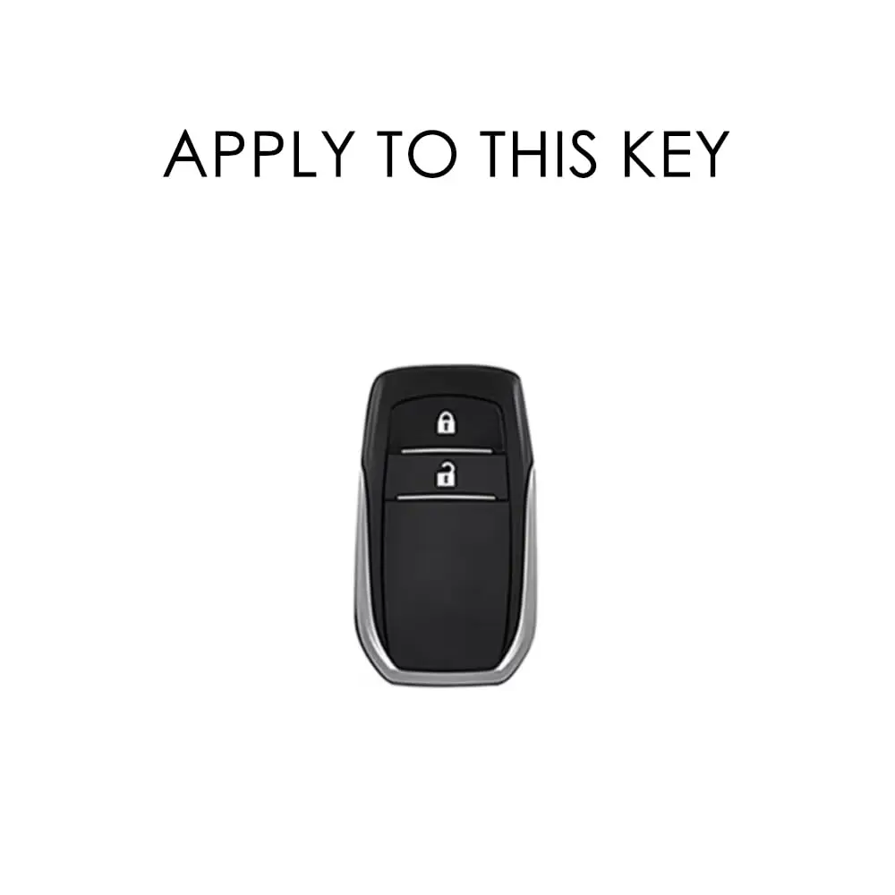 سبائك الزنك الجلود 2 زر البعيد مفتاح فوب غطاء شل لتويوتا هايلكس إنوفا Rav4 فورتشنر 86 المفاتيح #2