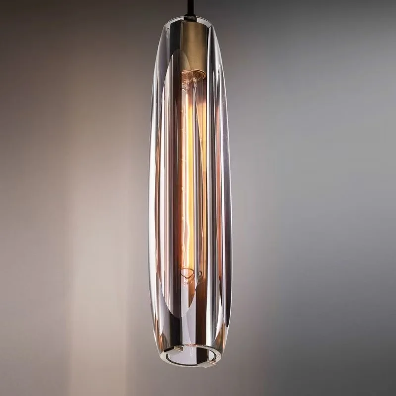 Modern Glass Chandeliers Nordic Gold Black Copper Pendant Light Crystal LED Hanging Light for Living Room Home Decor Indoor Lamp