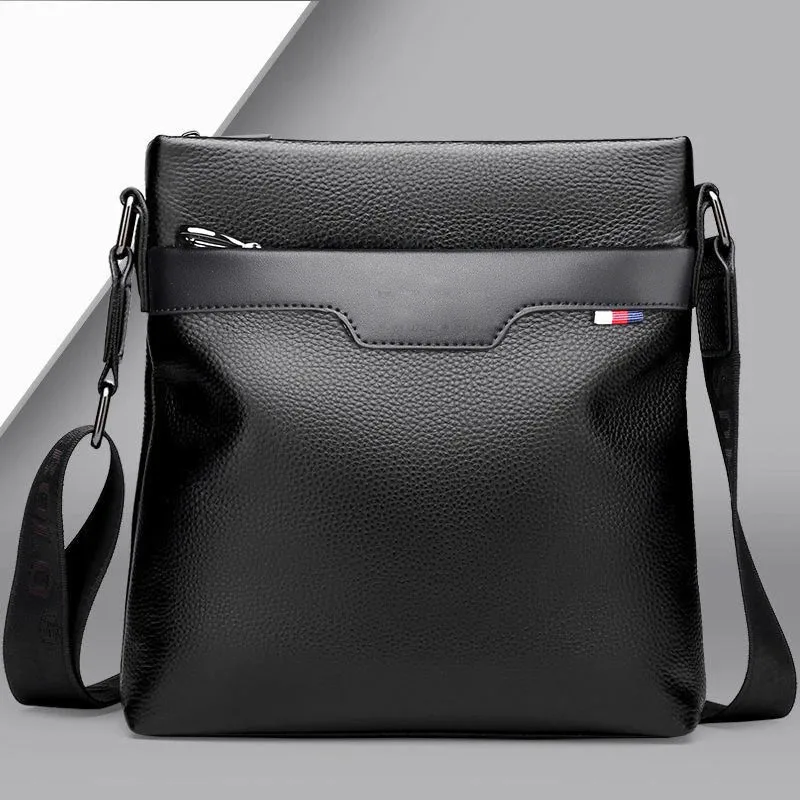 Imagem -06 - Bolsa de Ombro de Couro pu Vintage Luxuosa para Homens Messenger Business Crossbody Bolsa Bolsa Casual Masculina de Grande Capacidade