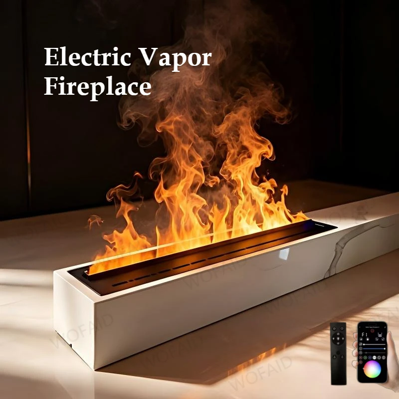 gold mist fireplace 3d flame Electric Mist Fireplace Humidifier камин Aroma Diffuser Night Light Water Vapor Flame firepit
