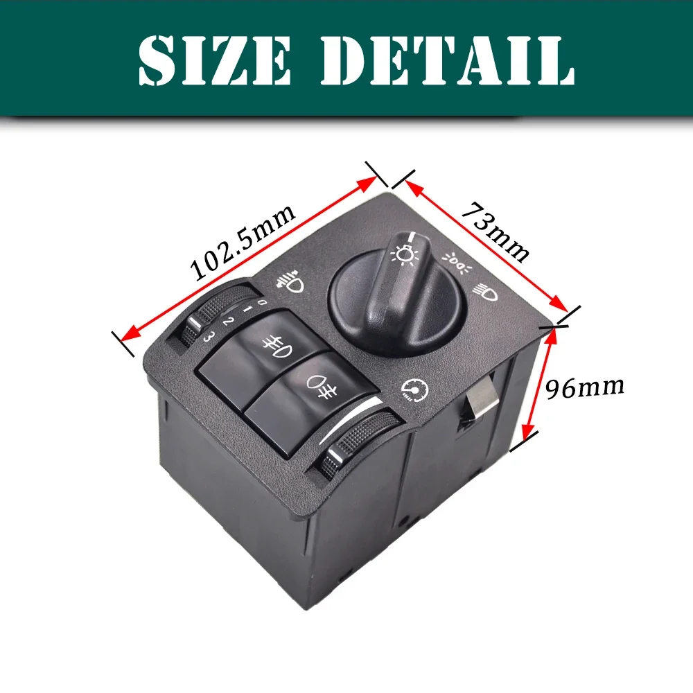 90437440 Headlight Control Switch Head Fog lamp Switch For Opel Vauxhall Vectra B 1995-2003 Astra G Zafira A 1998-2005 90437439