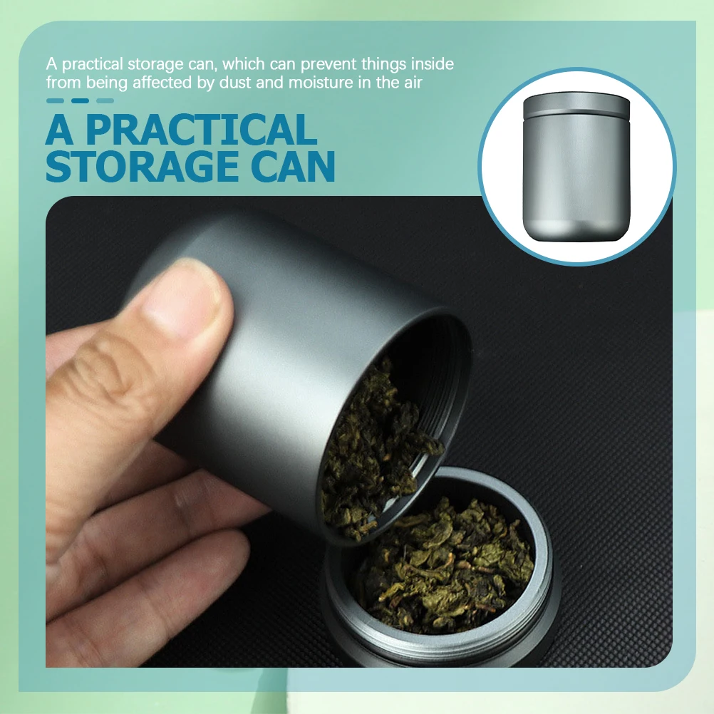 

Portable Aluminum Alloy Storage Container Waterproof Medicine Box Multifunctional Tea Canister