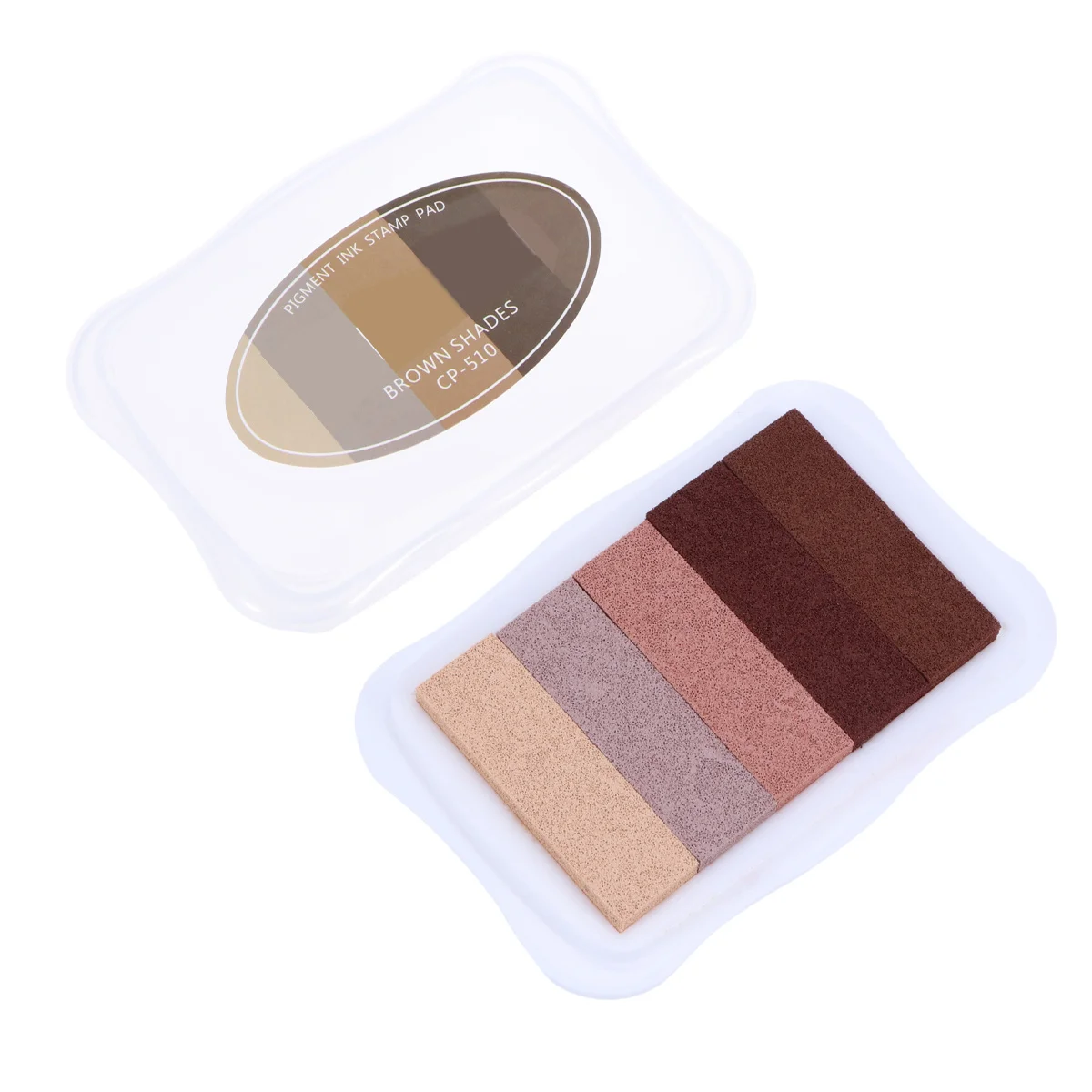 

5 Colors Gradient Ink Pad Eco-Friendly Water-Based Craft Stamp for Scrapbooking DIY Art Projects Brown Ink Pad