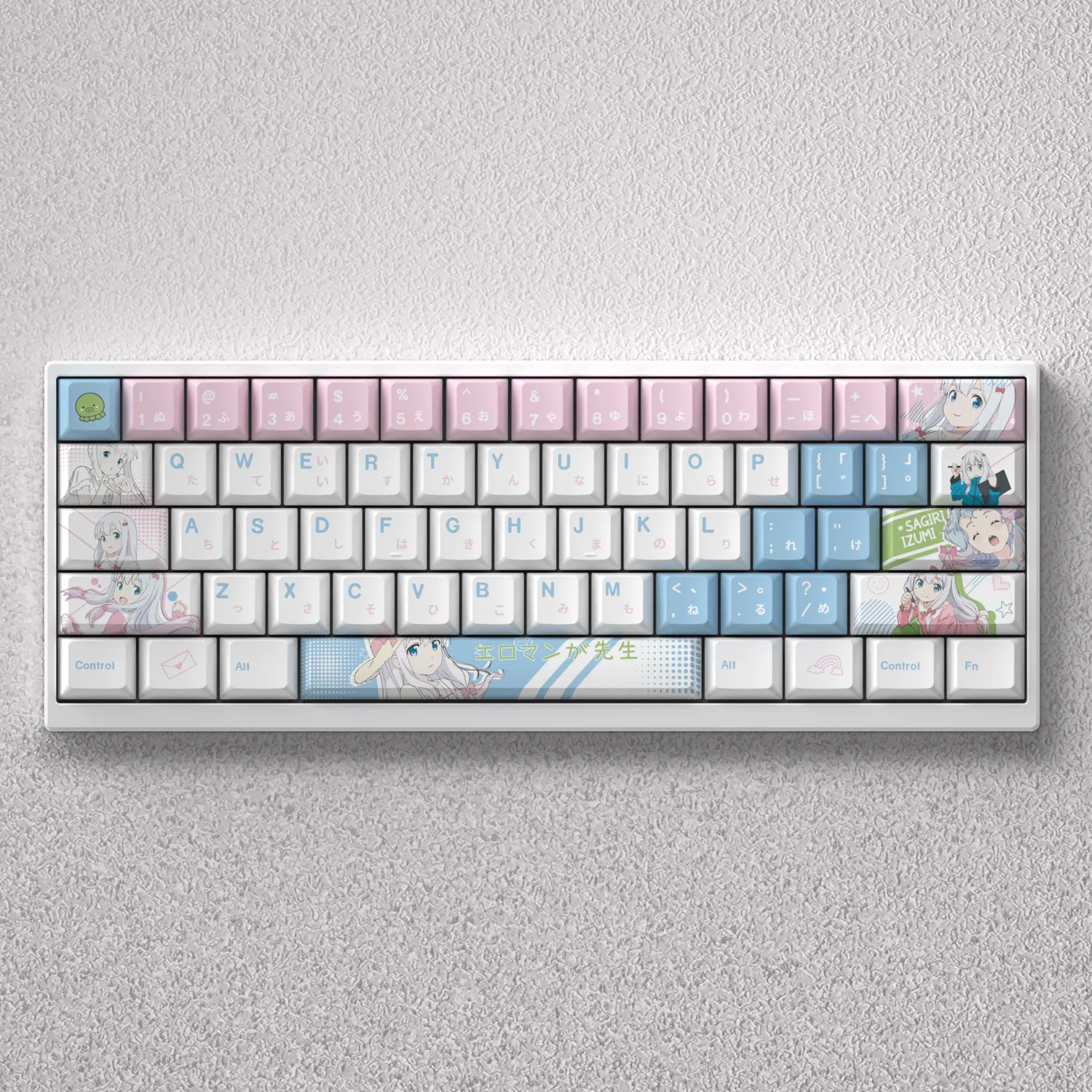 98 Keys Izumi Sagiri Keycapsいずみ さぎりAnime Keycap PBT Cherry Profile Japan Keycap Mechanical Keyboard Made68 Mad68 Wooting 60 EV63