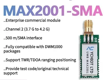 High Power UWB Module UWB Indoor Positioning Remote UWB Max2001 Module Compatible with DWM1000