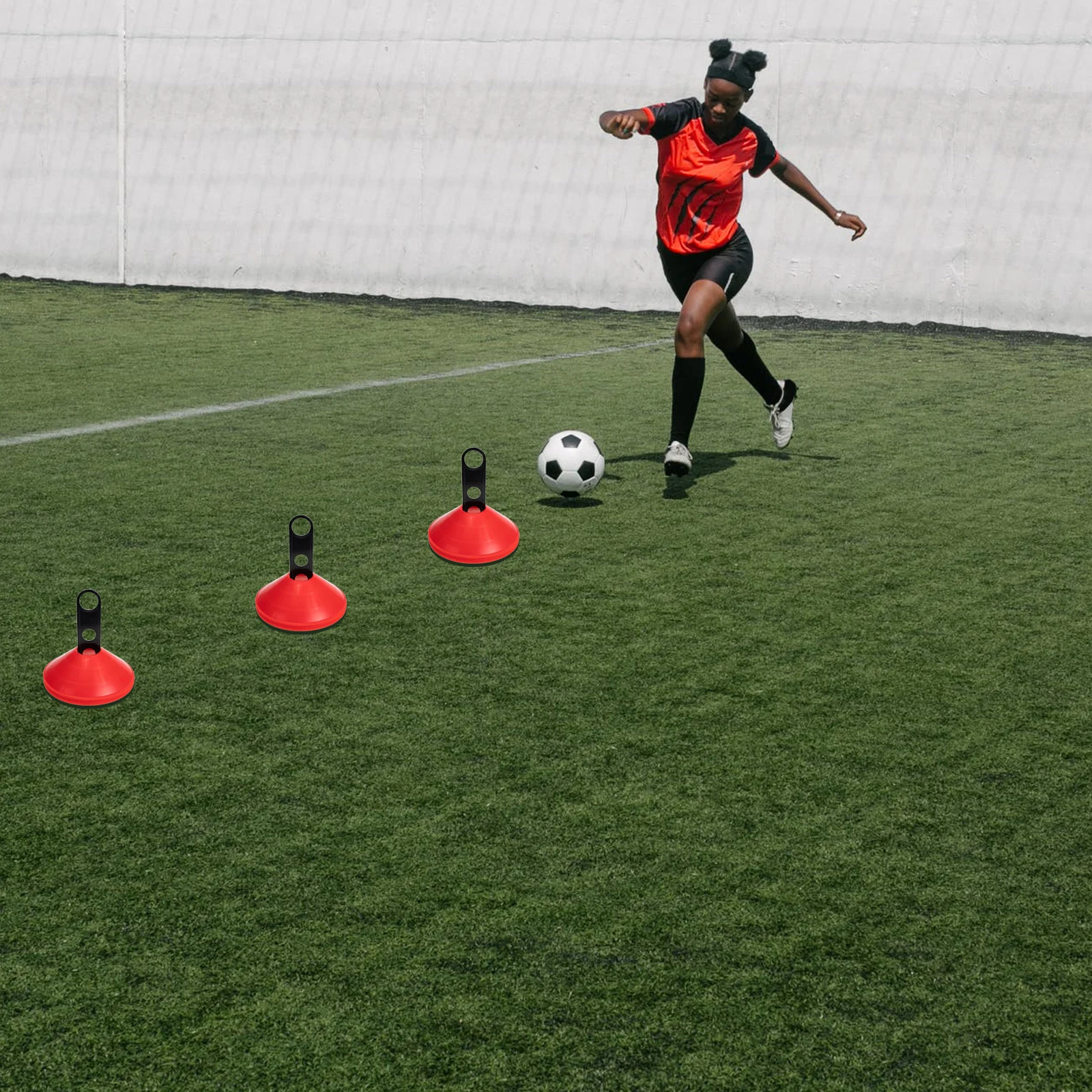

Miniature Football Training Sign Plate Drills Net Orange Cones Agility Equipment