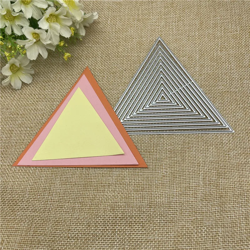 Triangle of Frames Metal Cutting Dies Stencils For DIY Scrapbooking Decorative Embossing Handcraft Template