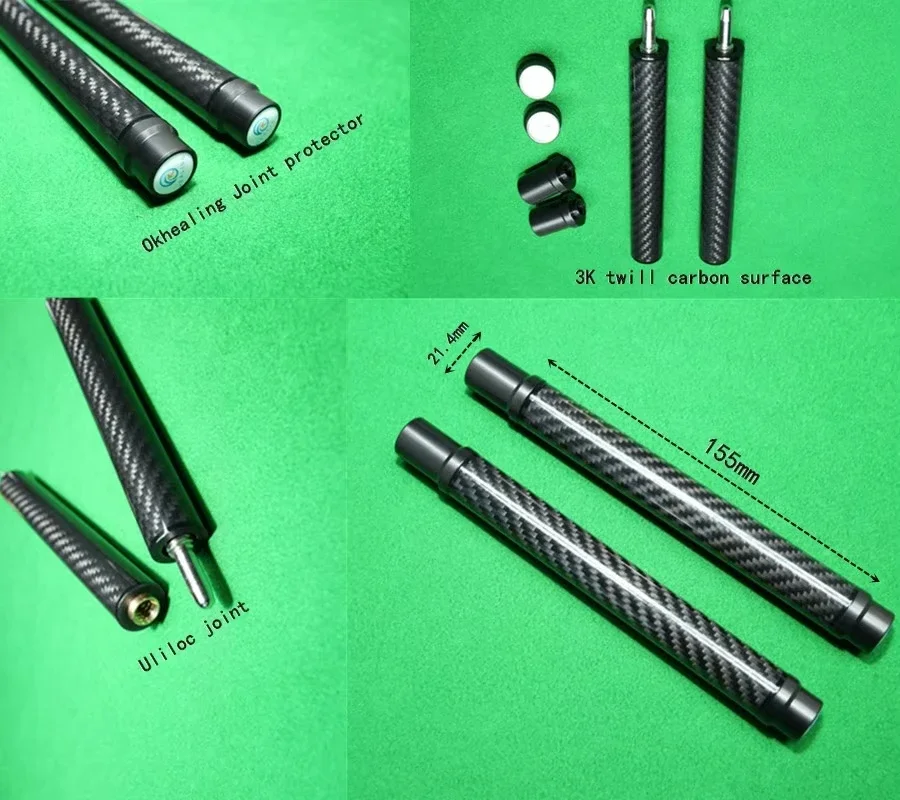 Middle Extension 3K twill Carbon Fiber Central Extension With 21.4mm To Connect Shaft And Butt From Professional Manufacturer