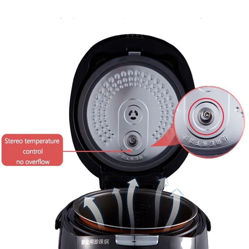 5L 110 فولت 220 فولت التجارية اللؤلؤ وعاء الطبخ الحليب الشاي متجر خاص بوبا ماكينة الطبخ التابيوكا اللؤلؤ طباخ وعاء الطبخ الكهربائي