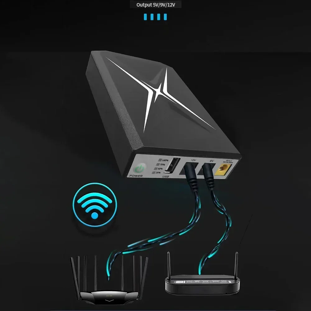 Power Outages Mini UPS Battery Backup 10400mAh UPS Easy To Carry Long-lasting Power Reliable Power Backup For Router