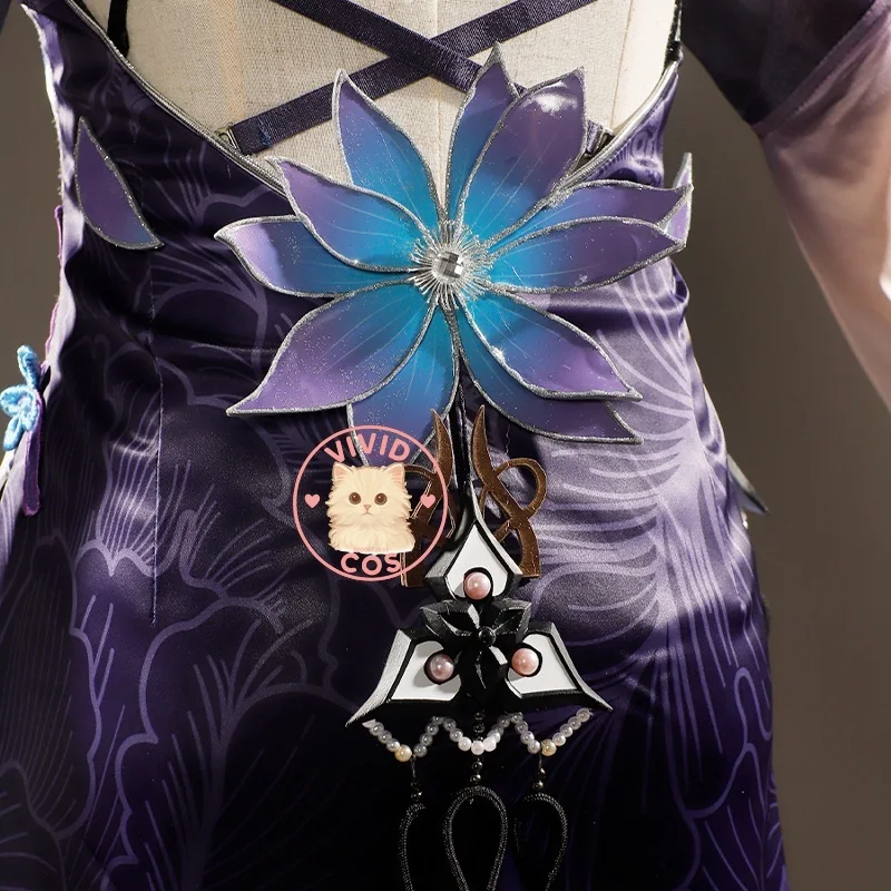 Game Naraka: Bladepoint Cosplay Costume Yin Ziping Role Playing Clothes New Sexy Purple Dress for Women Comic Con Party Suit