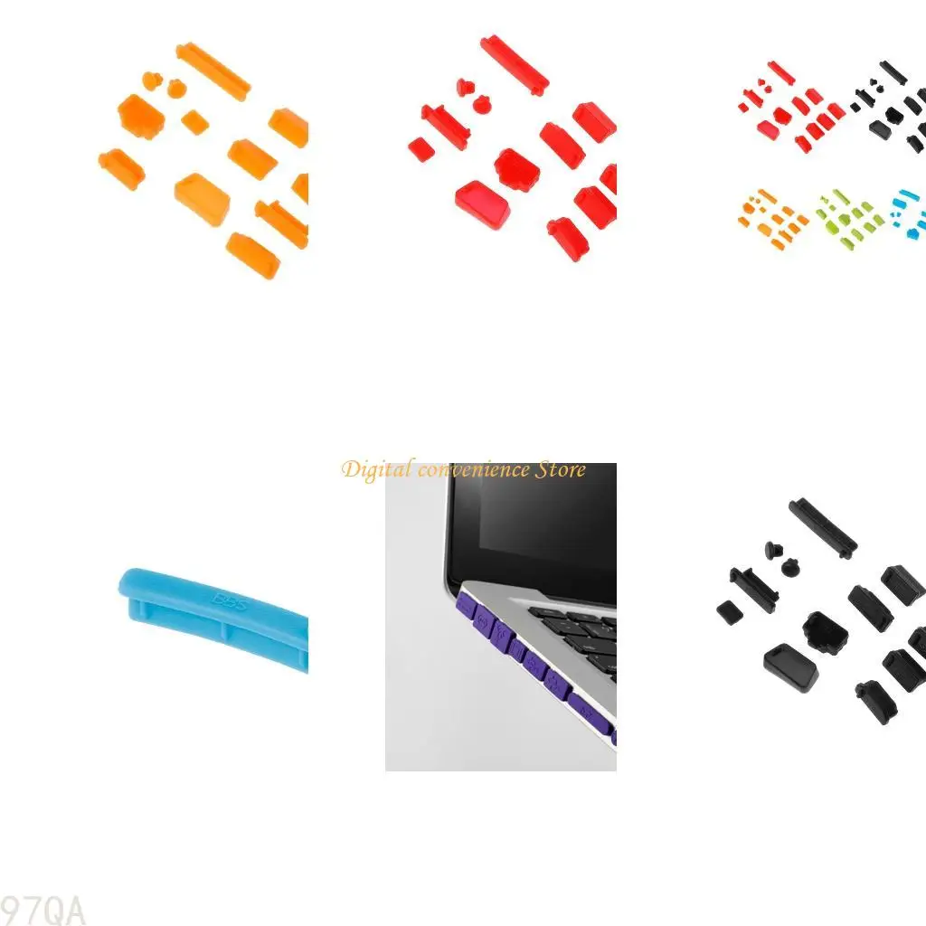 

97qa 13pcs/set Красочный силиконовый ноутбук Anti Dust opper opper uliversal dust -pronage