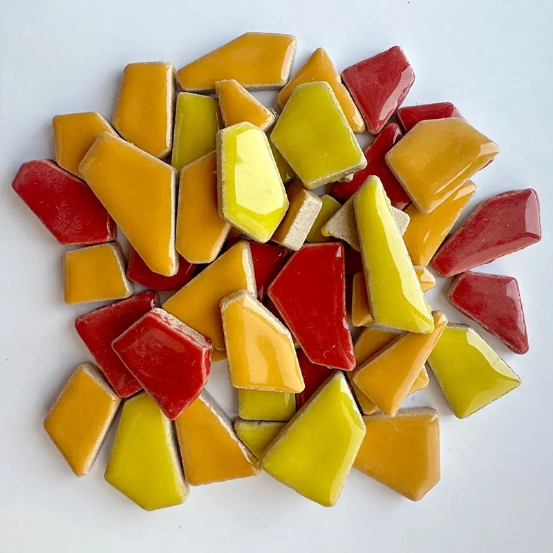 

100g Oval Ceramic Mosaic Tiles Multi Color Mosaic Piece DIY Mosaic Making Stones for Craft Hobby Arts Home Wall Decoration arte