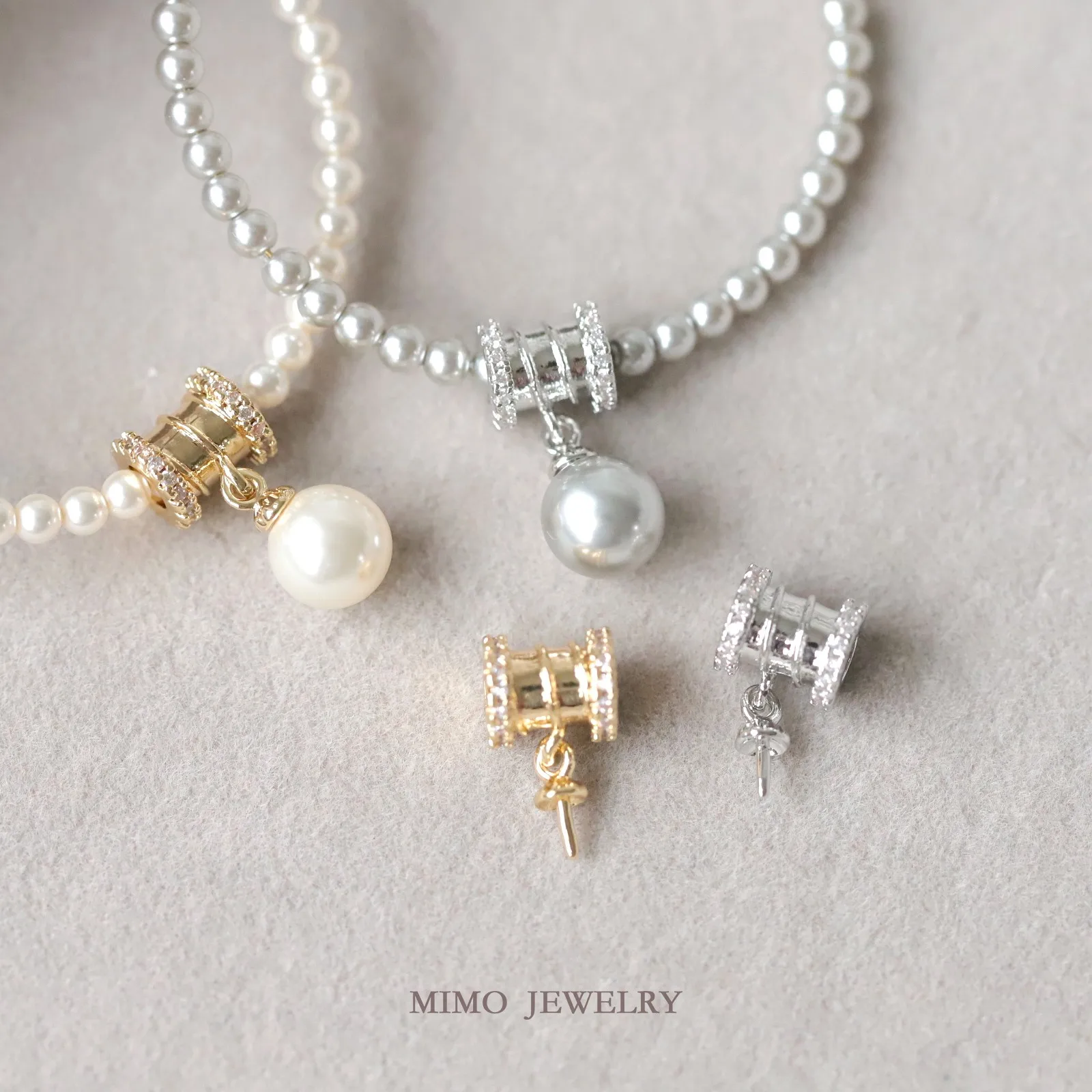 Sheep Eye Empty Tray Micro Embedded Spring Road Connector Charms Pendant Supplies DIY Hand Brass Gold Plated Accessories