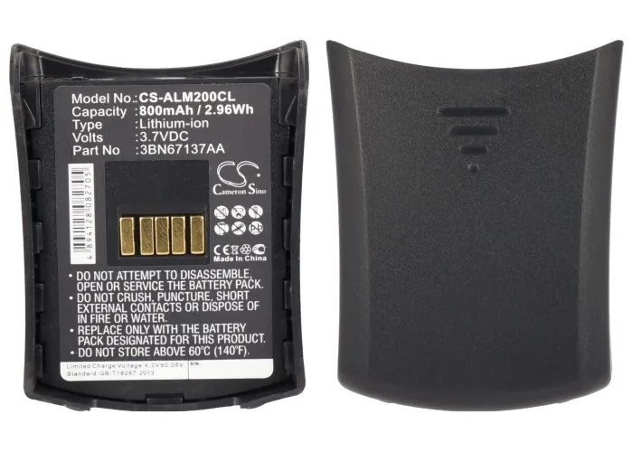 Cordless Phone Battery 3.7V/800mAh 3BN67137AA for Alcatel Mobile Reflexes 200