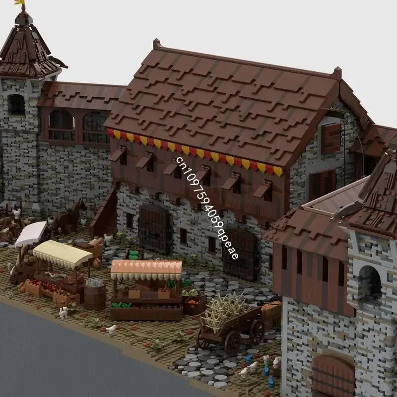 Nuovo 81209 Pz Moc Europeo Medievale Street View Castello Hohengerold Puzzle Personalizzato Modello Fai Da Te Idee Creative Giocattolo Del Capretto Regalo Di Compleanno