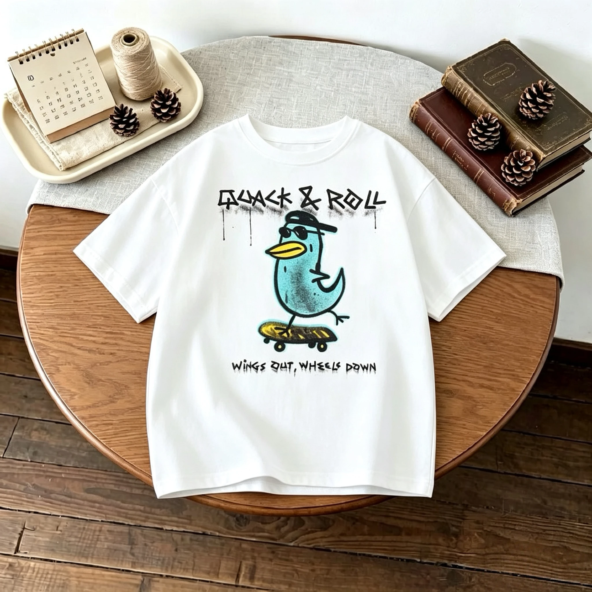 Solid Color Printed Cartoon T-shirt For Kids Clothing Summer Fashion Versatile Short Sleeve Tees Tops O-neck Casual T Shirts