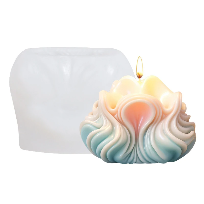 3D Sea Shell Shape Candle Mold Silicone Molds Cute Jewelry Soap Making Mold DIY Ornament Making Tool Pudding Candy Baking Mould
