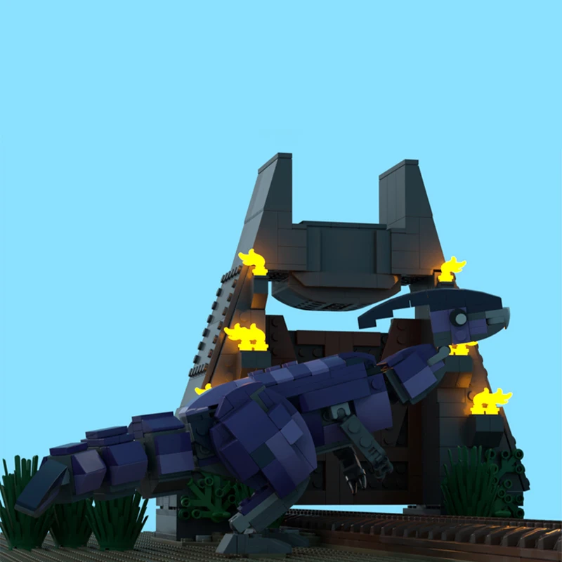 

292 шт. MOC Camp Cretaceous Bioluminescent Parasaurolophus Мир Юрского периода Строительные блоки Рождественский подарок DIY Ремесленный проект