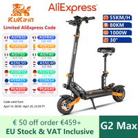 Original KuKirin G2 MAX Electric Scooter 48V 20Ah Battery 1000W Motor 55KM/H Max Speed 80KM Max Range 10*2.75 Tires Kickscooter
