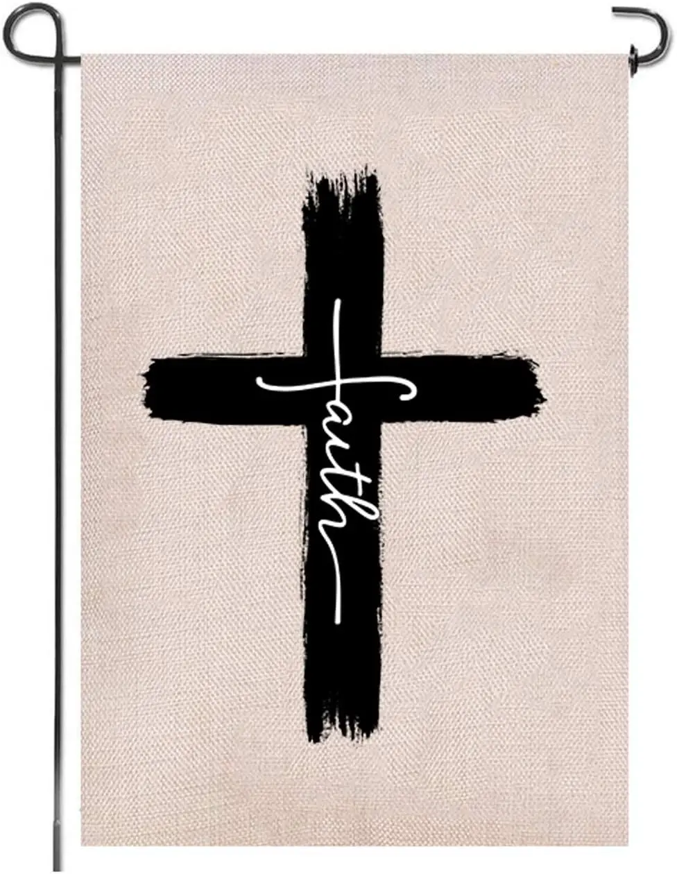 Faith Cross Christian Garden Flag 12.5 x 18 Inch House Flag Double Sided Decorative Outdoor Banner for Home Garden Yard Deco llz