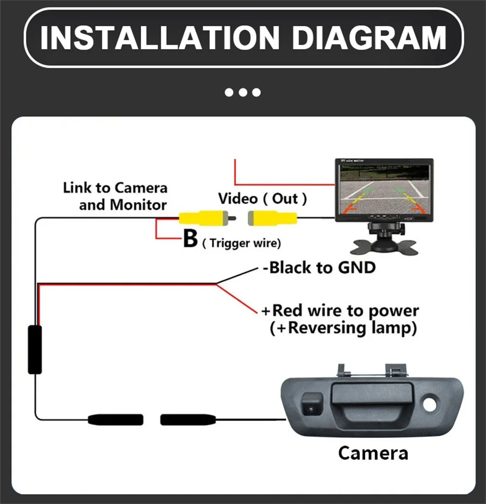 AHD 1920x1080P Vehicle 170° Pickup Trunk Handle Rear View Camera For Nissan Navara D23 NP300 2015 2016 2017 2018 Car Camera