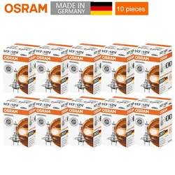 Farol de halogênio OSRAM-Original, Auto Lâmpada, Qualidade, OEM, H7, 12V, 55W, PX26d, 3200K, 64210L, 64210, Atacado, Alemanha, 10Pcs