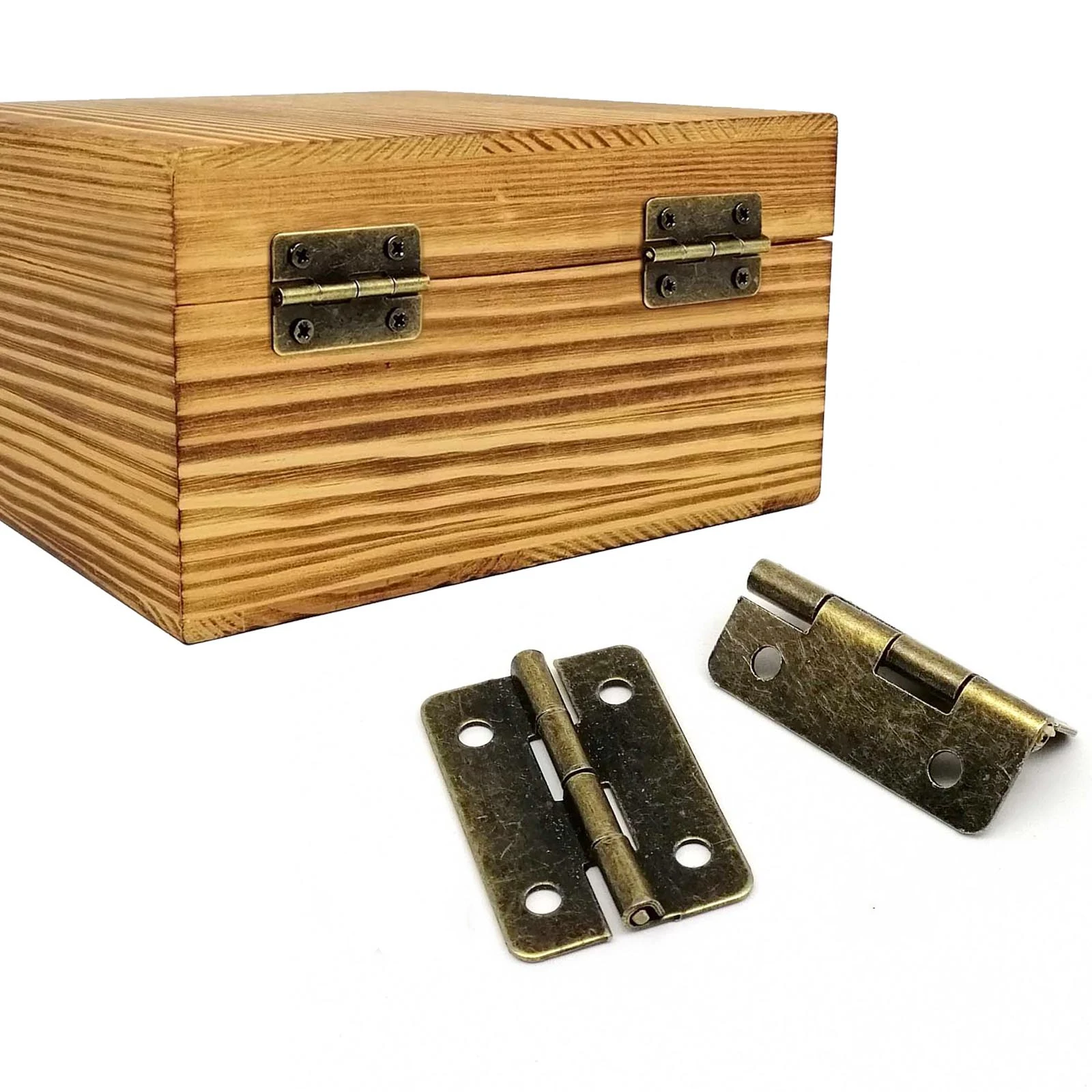 12pcs Hardware Accessories Jewelry Chest Gift Box Wood Wine Case Dollhouse Cabinet Door Retro Hinge