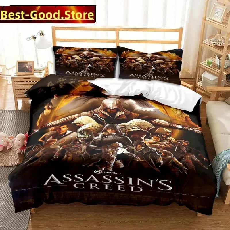 3D Print Fashion Game A-Assassins Creed Bedding Set Boys Girls Twin Queen King Size Duvet Cover Pillowcase Bed boys Adult