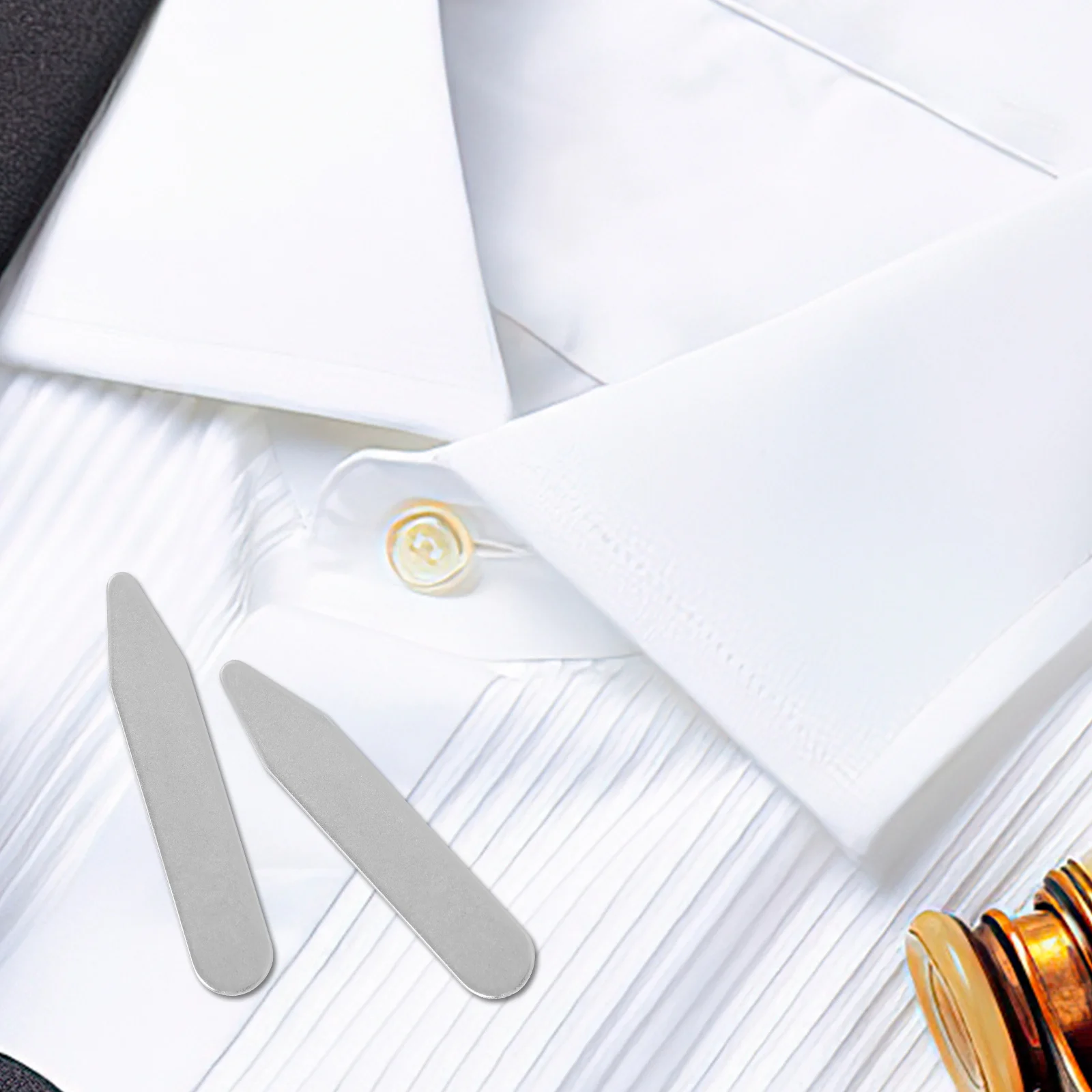 16 Uds. De cuello para camisa, insertos de cuello, diseño redondeado, accesorio de traje para hombre, previene daños en la camisa para el trabajo, citas, entrevistas