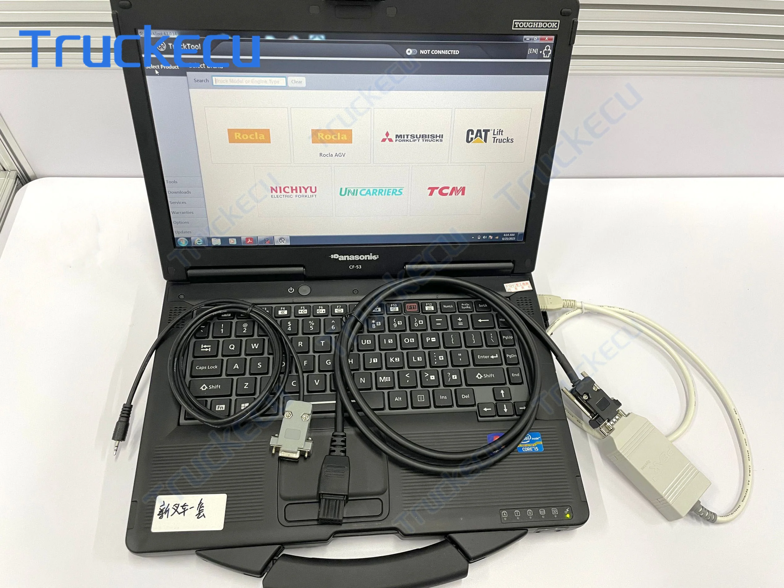 CF53 laptop for MITSUBISHI for cat Nichiyu Rocla UNICARRIERS TCM PCAN PEAK trucktool Forklift truck diagnostic tool