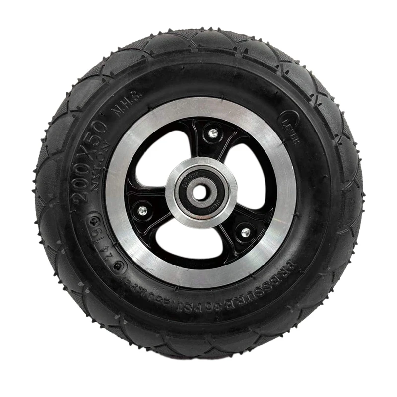 

200X50 Electric Scooter Solid Wheel 8 Inch Scooter Wheel with Solid Tire Alloy Hub Trolley Caster No Need Inflate