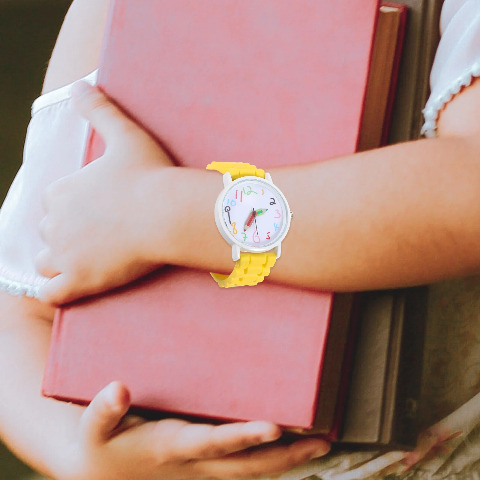 Reloj Lápiz Niño Estilo Japonés Niños Cuarzo Dibujos Animados Rosa para Niños Estudiante