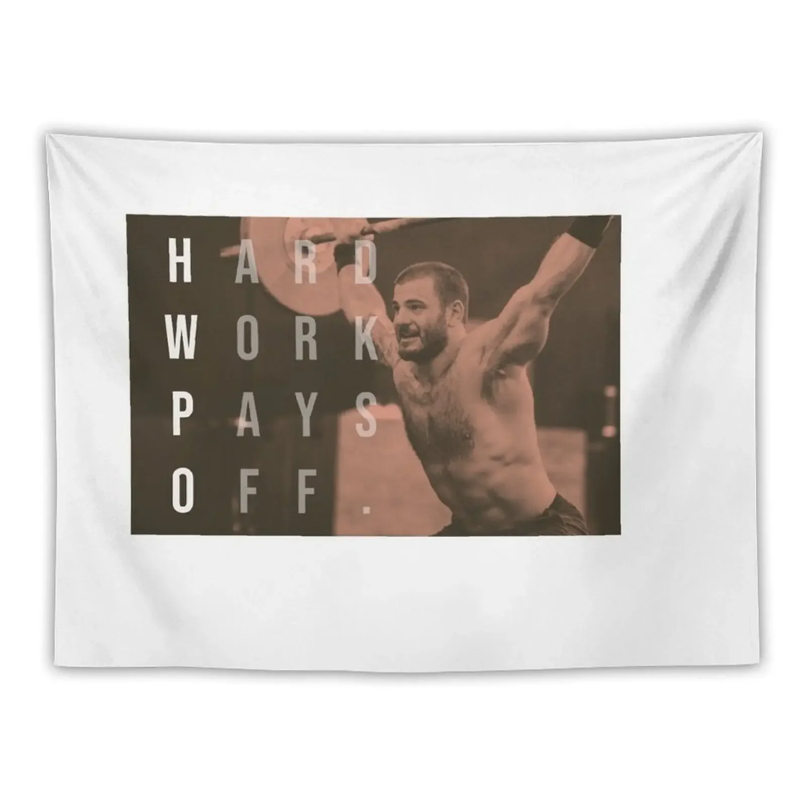 

Mat Fraser - CrossFit - Hard Work Pays Off - HWPO Tapestry Funny House Decorations Decoration For Home Tapestry