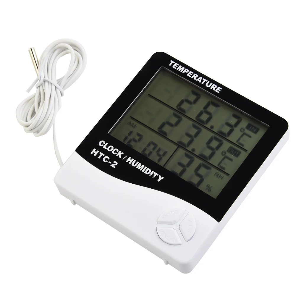 Thermo-Hygrometer Advanced Digital Weather Station with Outdoor Sensor Monitor Temperature Humidity and Time Easily